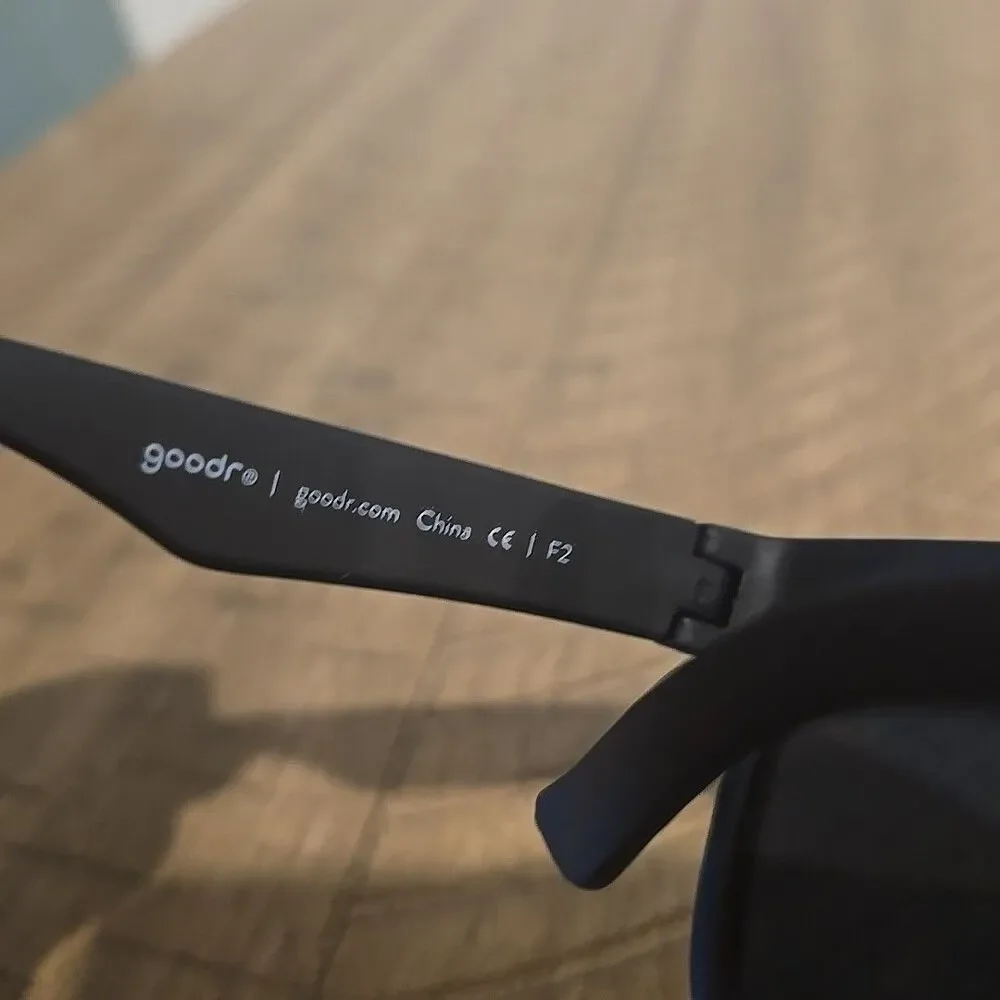 Goodr Beelzebub's Bourbon Burpees Unisex Black Golden Polarized Lens Sunglasses